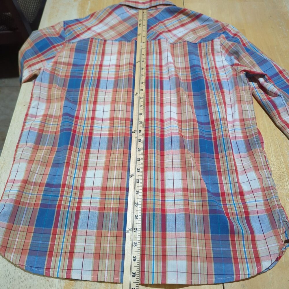 Levi's Strauss & Co. Men's Plaid Long Sleeve Button-Up vintage Shirt X Large - Picture 14 of 15